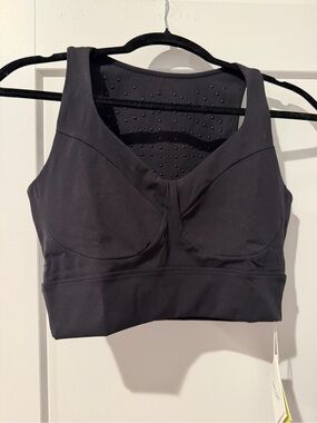 Longline Black Supportive Sports Bralette - Smooth Sculpt